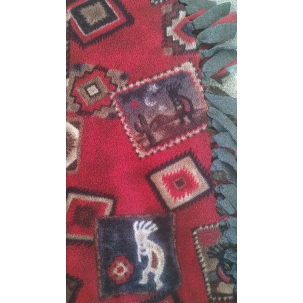KOKOPELLI INDIAN HOPI MUSIC DANCE BLANKET THROW 82